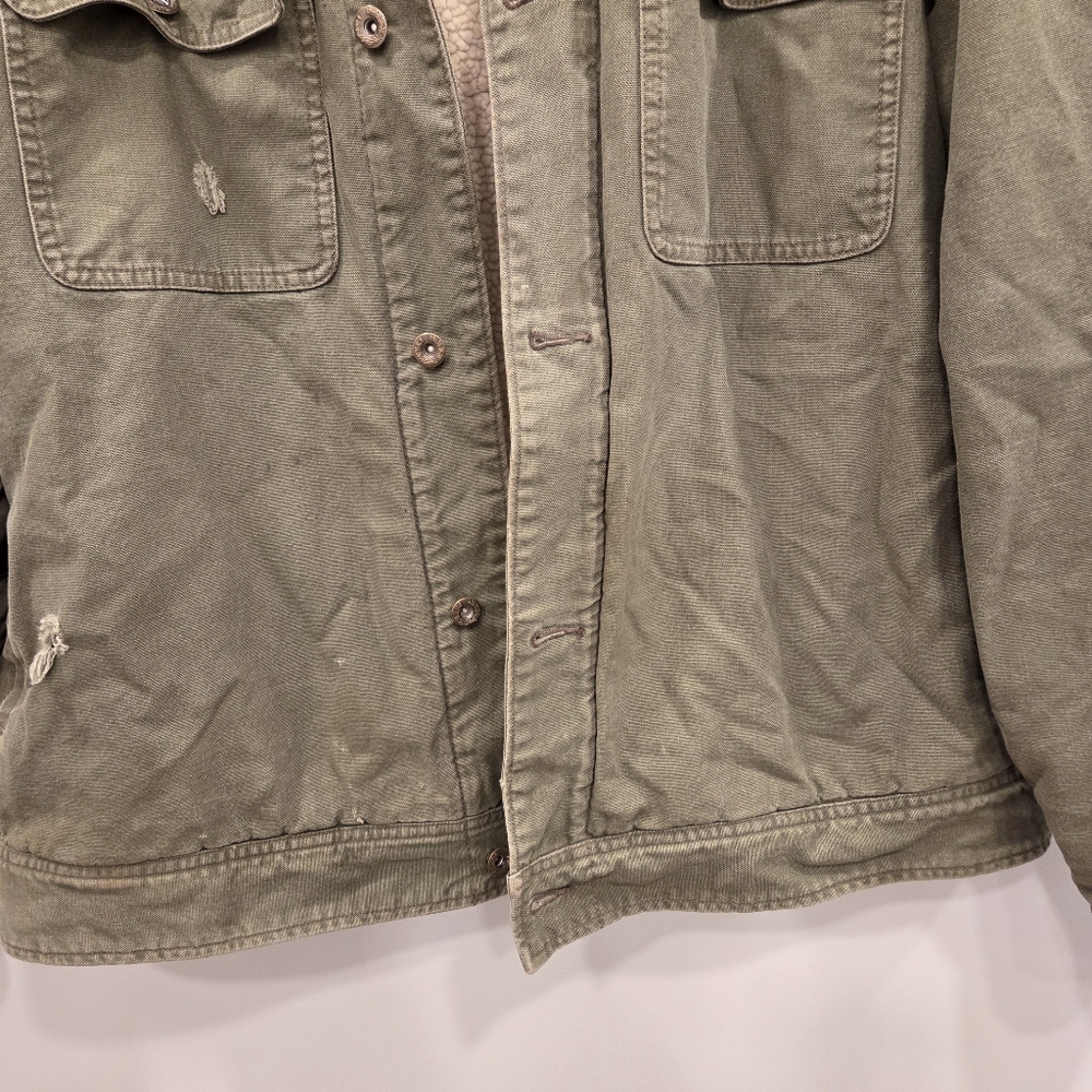 Woolrich Vintage 90s Sherpa Lined Barn Chore Jacket XL - Picture 5 of 12